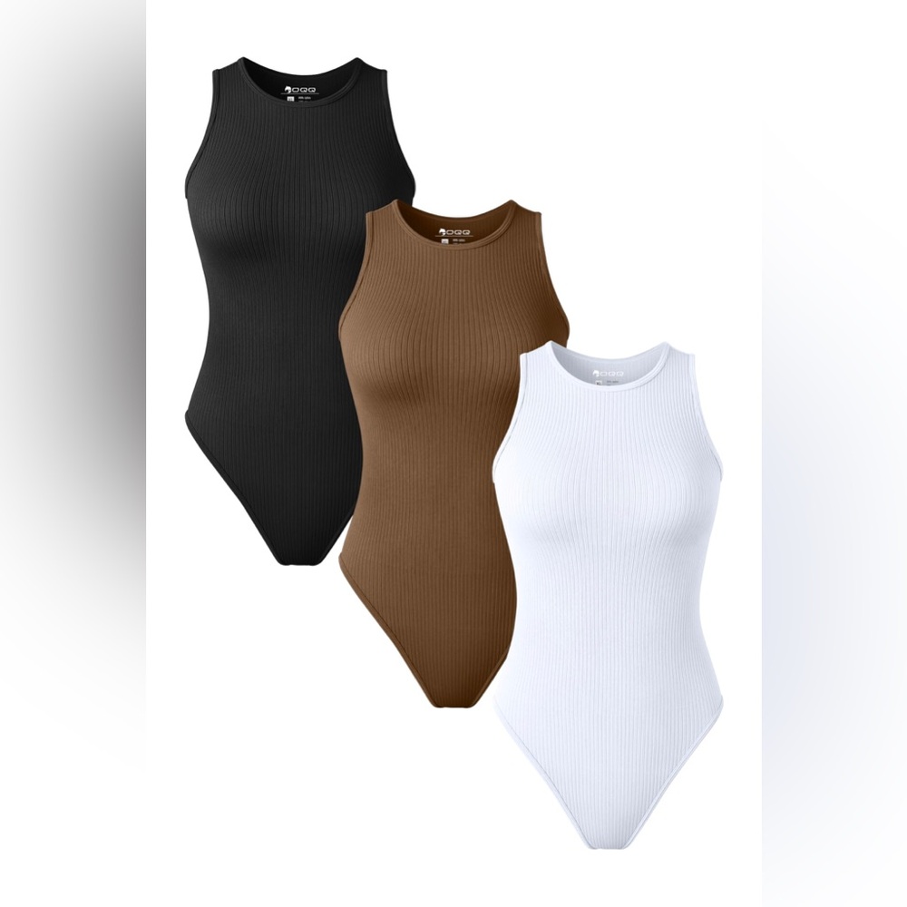 OQQ Women's 3 Piece Bodysuits